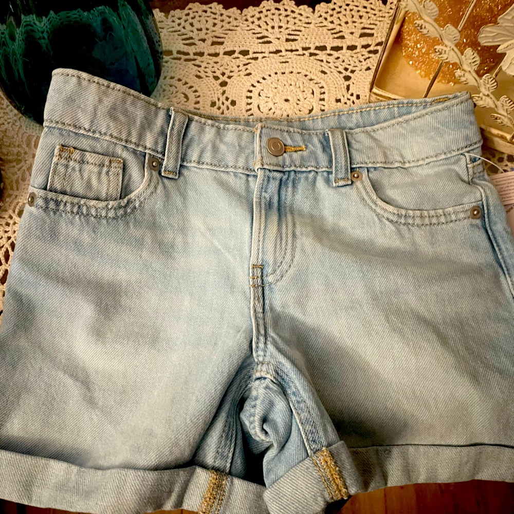 Wonder nation indigo blue 5 pocket jean shorts girls size 6 NWT
